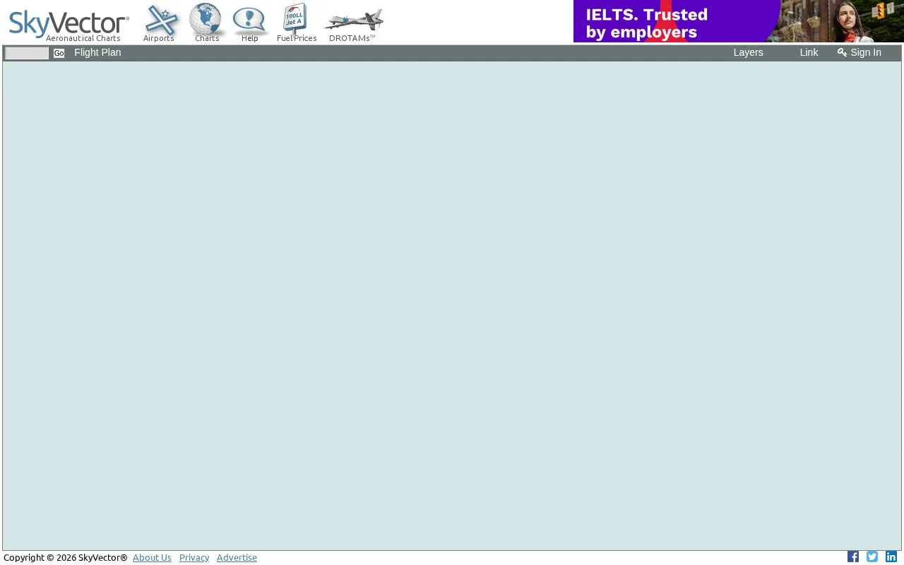 SkyVector homepage screenshot
