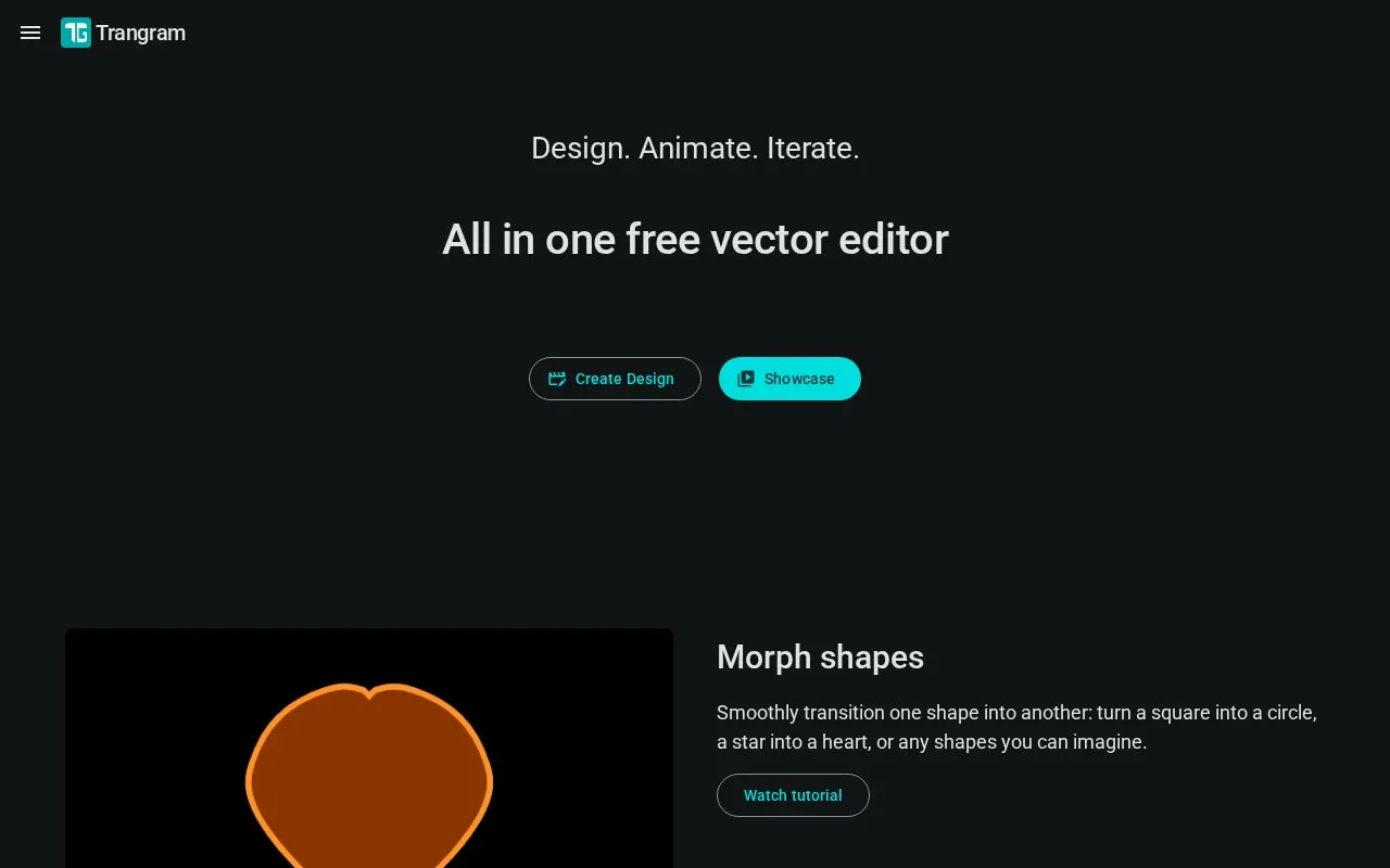 Trangram homepage screenshot