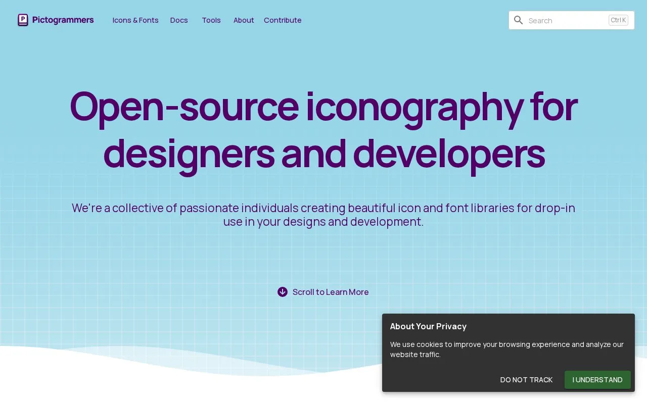 pictogrammers homepage screenshot