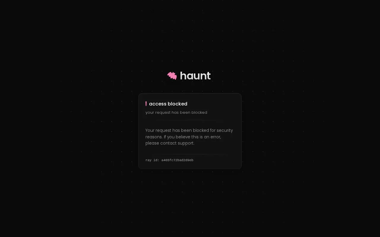 Haunt.gg homepage screenshot