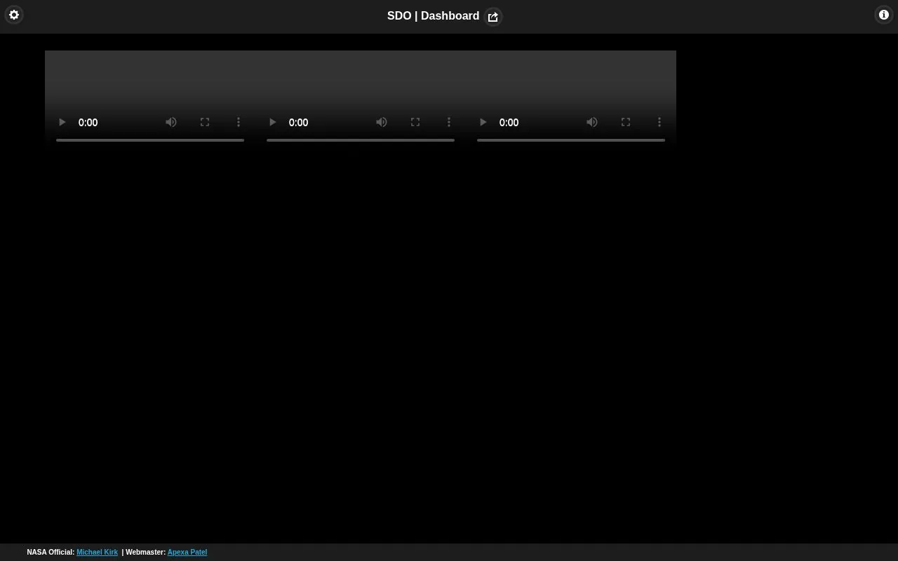 SDO Dashboard homepage screenshot