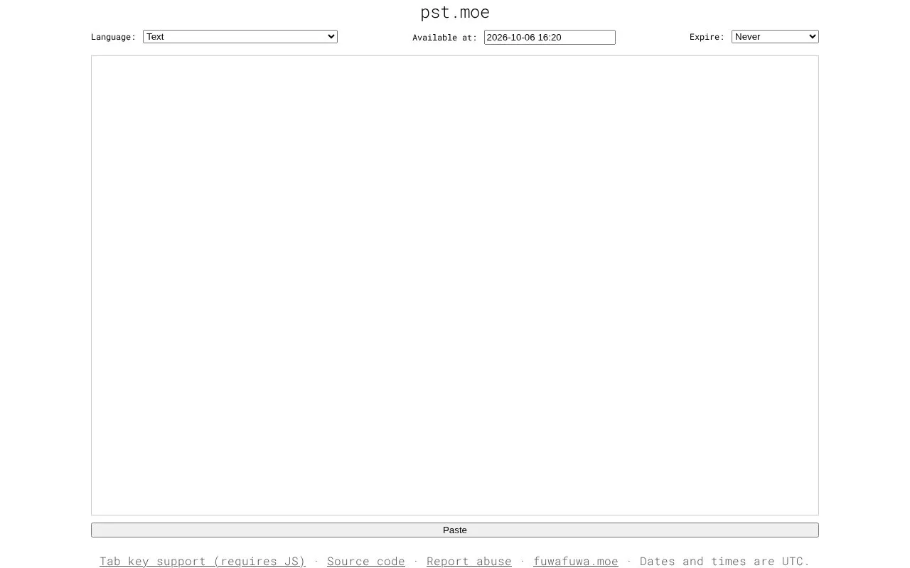 pst.moe homepage screenshot