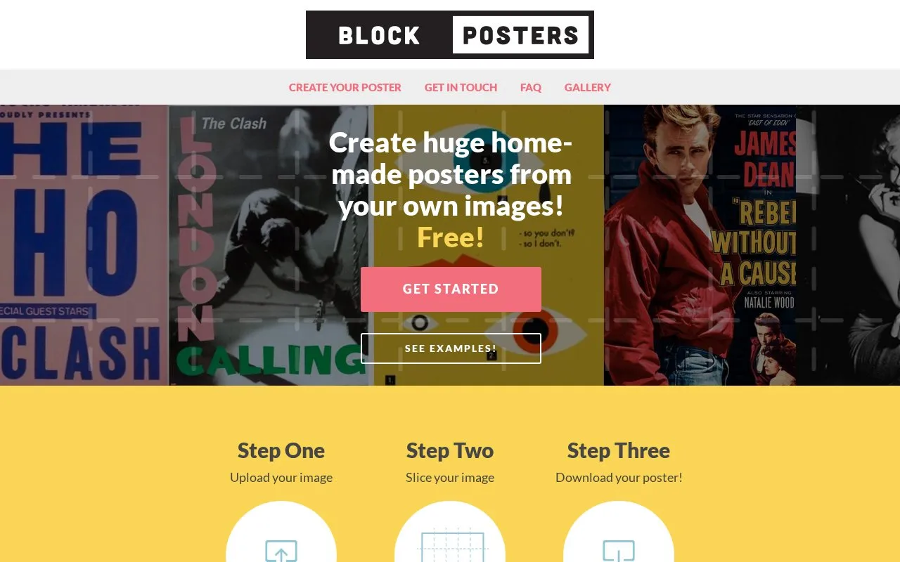 Block Posters homepage screenshot
