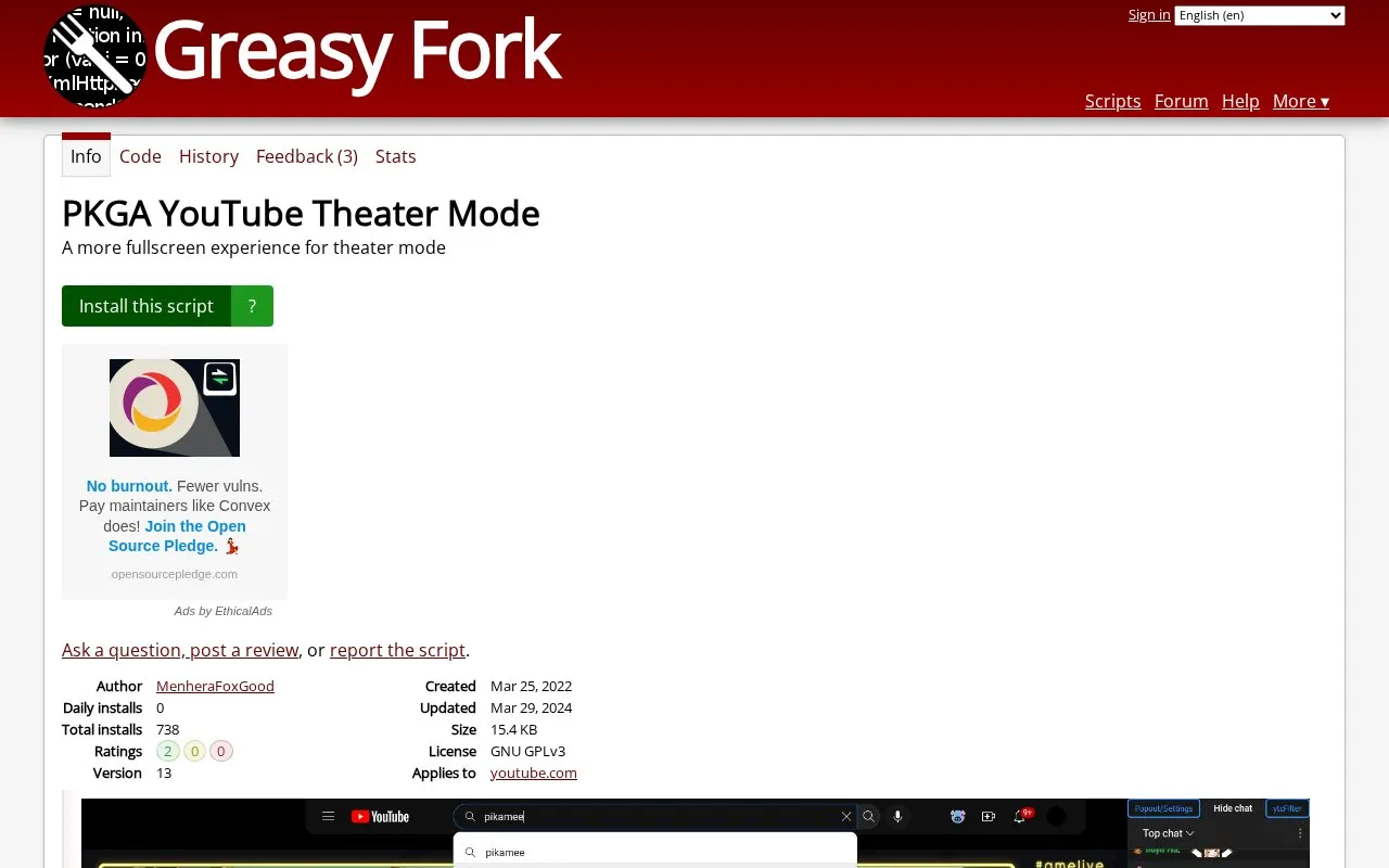 PKGA homepage screenshot