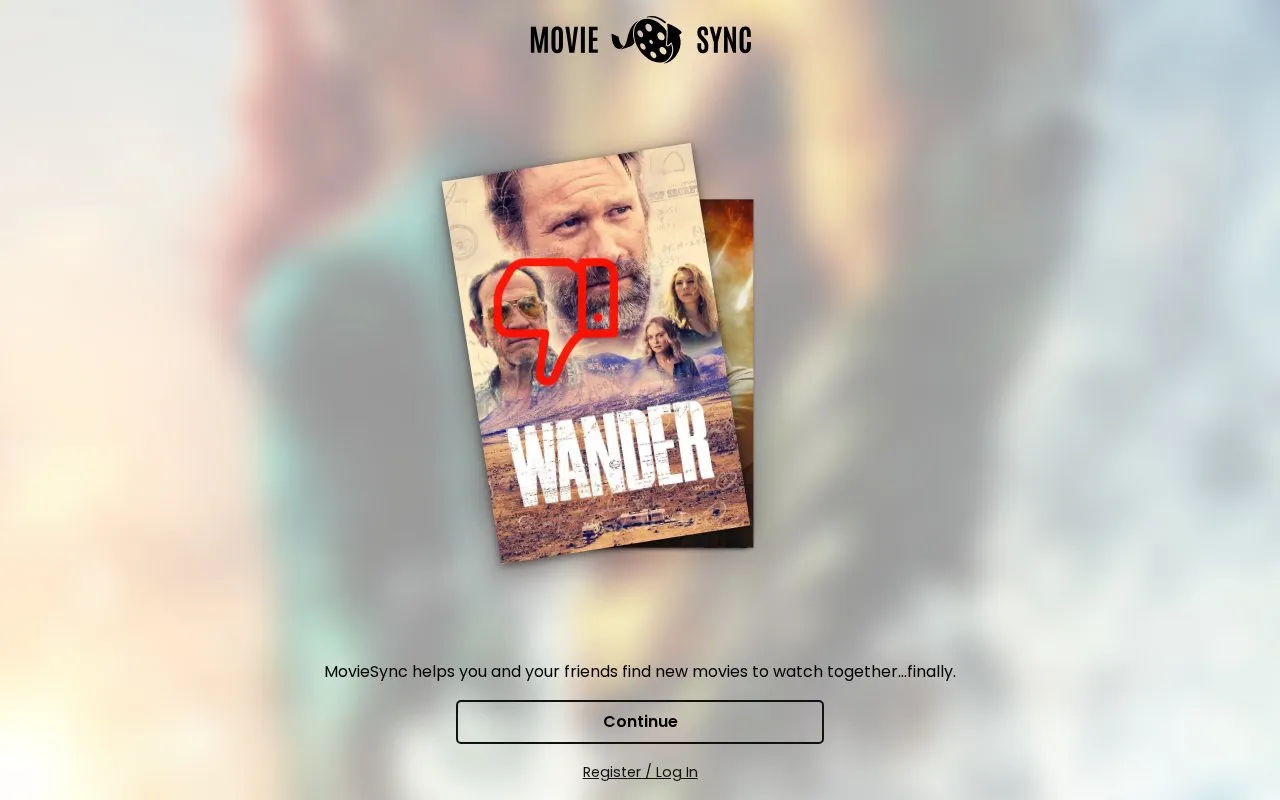 MovieSync homepage screenshot