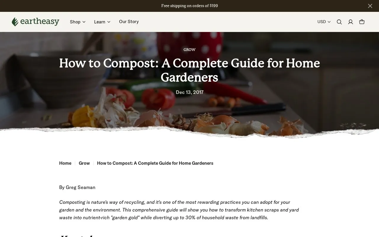 Composting homepage screenshot