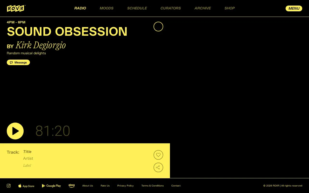 ROVR homepage screenshot