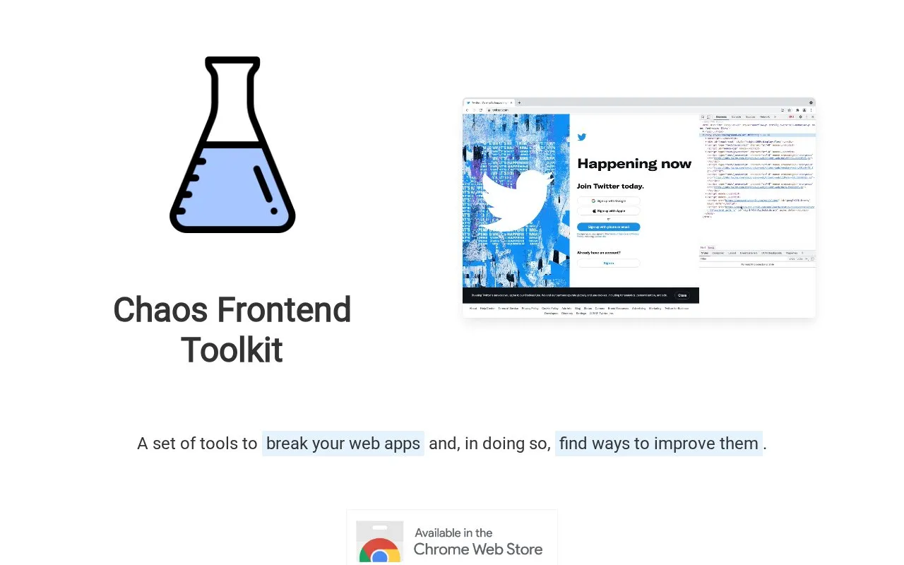 Chaos Frontend Toolkit homepage screenshot
