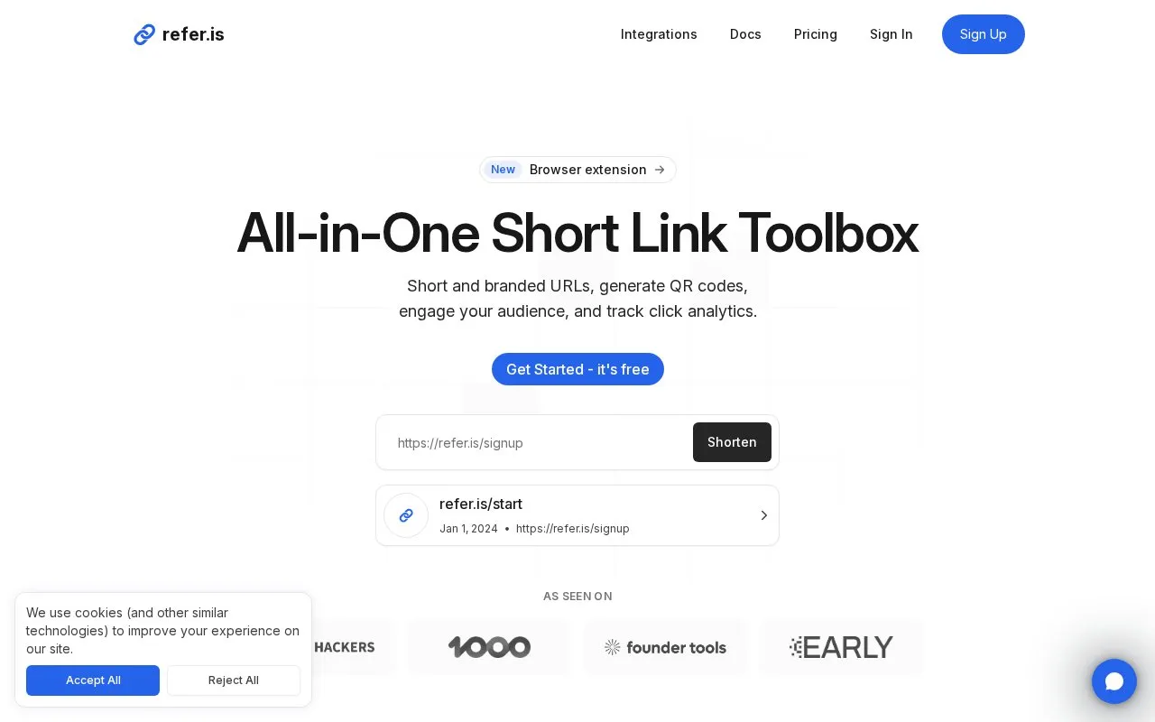 refer.is homepage screenshot