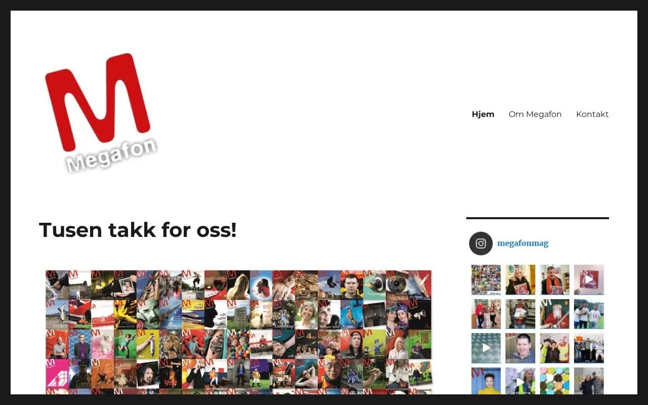 Megafon homepage screenshot