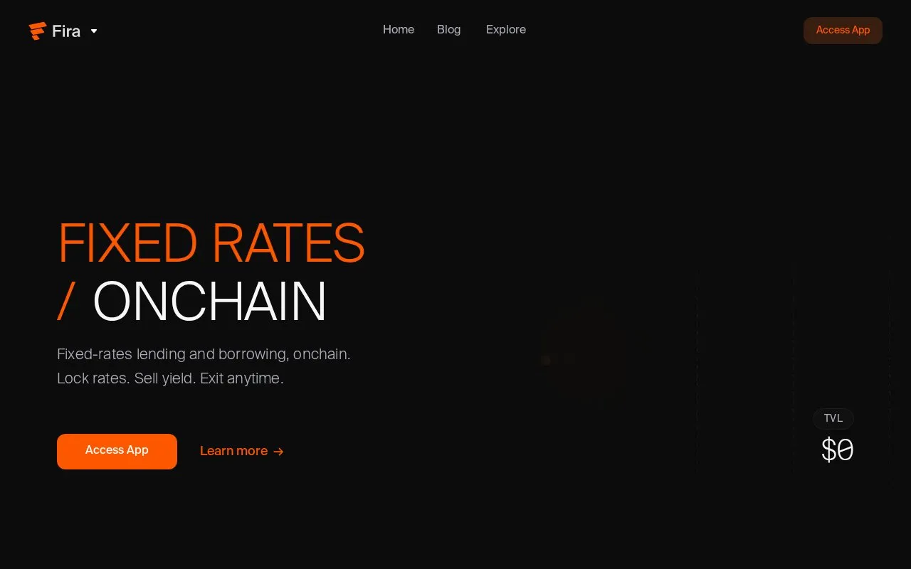 Fira homepage screenshot