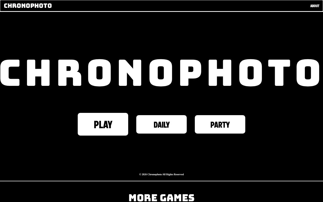 ChronoPhoto homepage screenshot