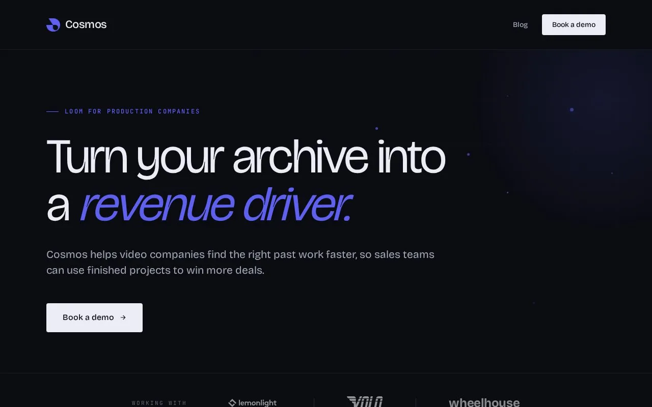 Cosmos homepage screenshot