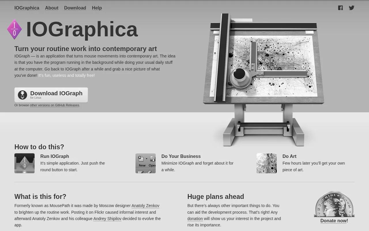 IOGraphica homepage screenshot