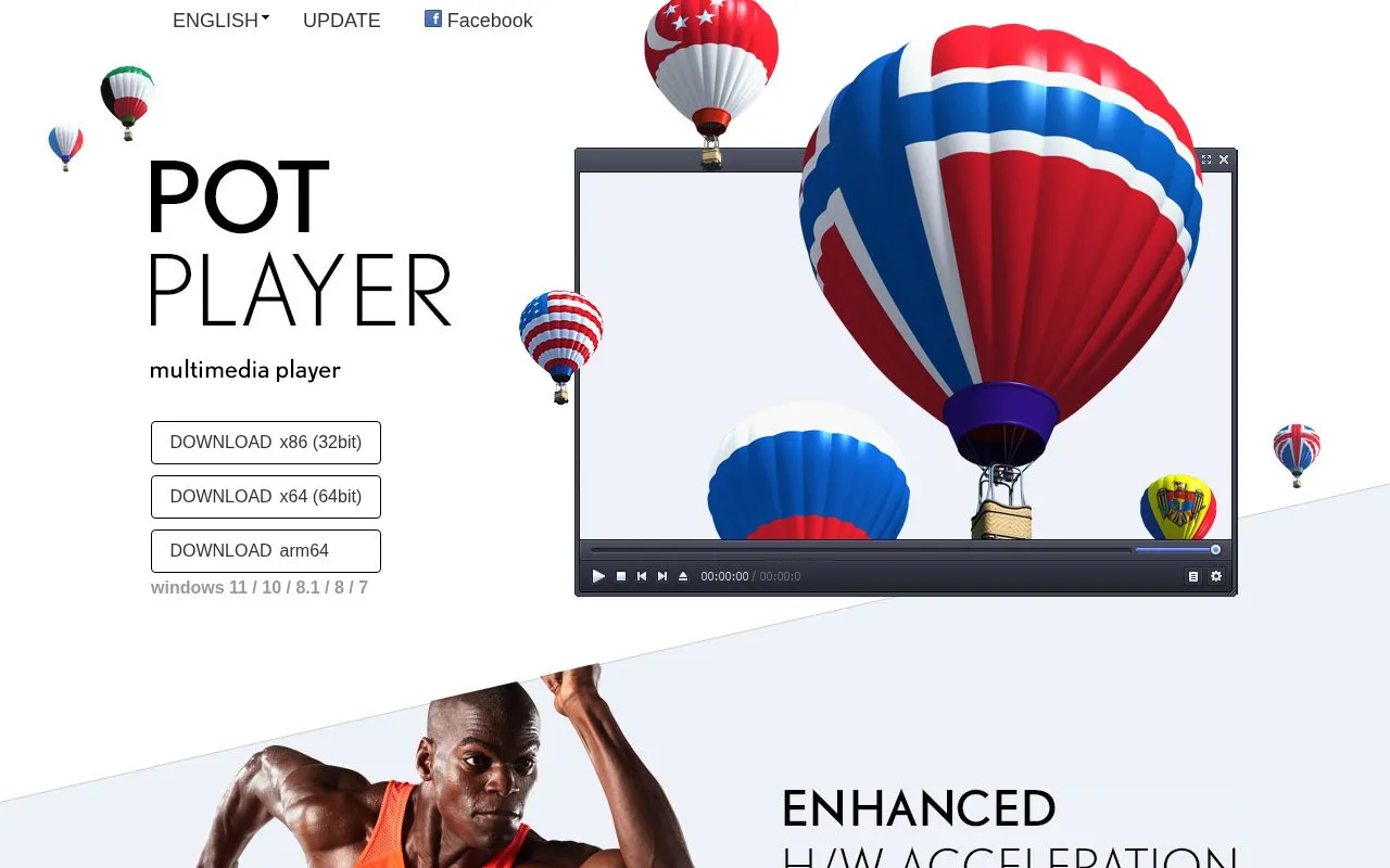 PotPlayer homepage screenshot