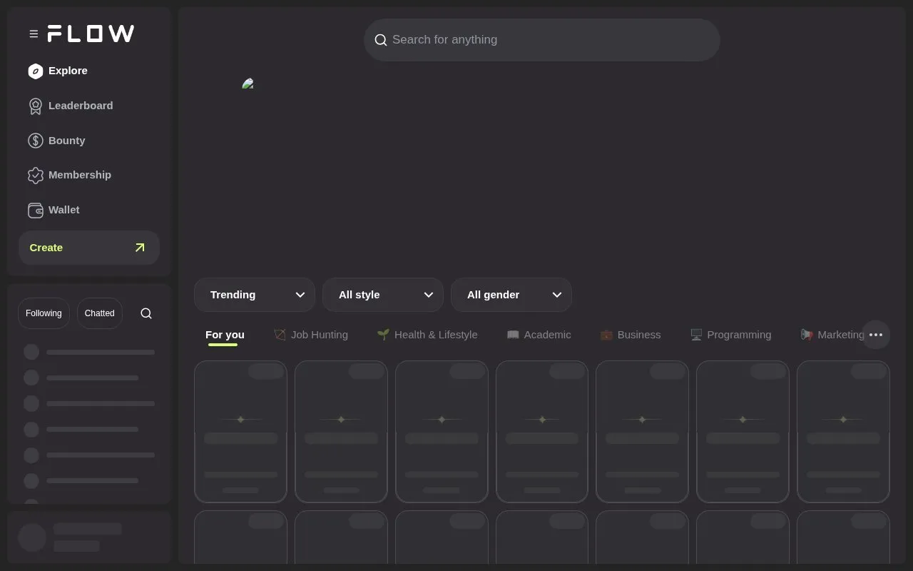 FlowGPT homepage screenshot