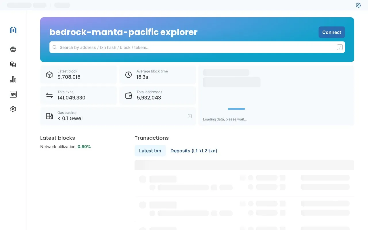Manta Pacific Mainnet — manta-pacific Explorer homepage screenshot
