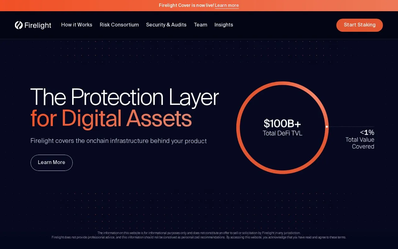 Firelight homepage screenshot