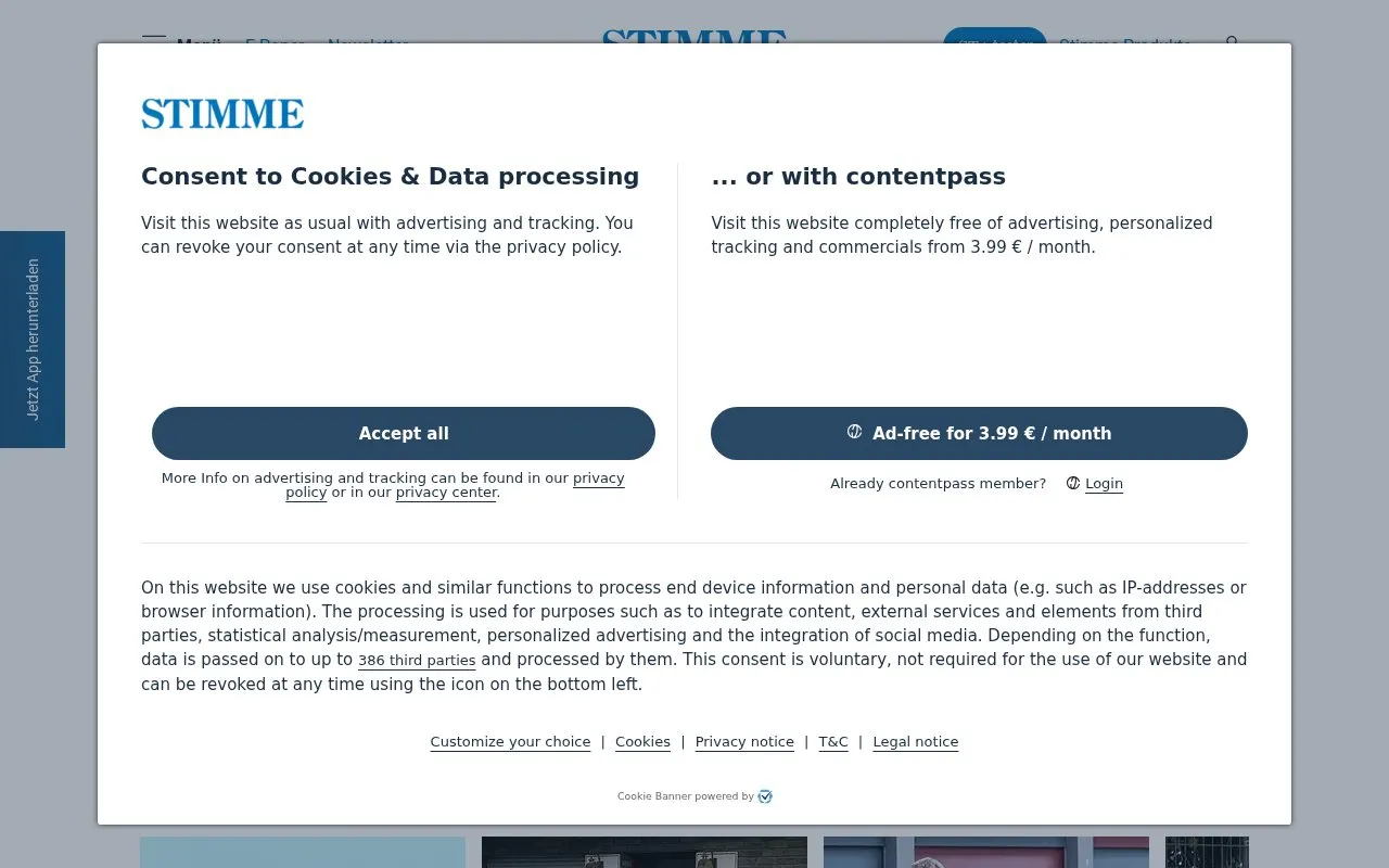 Heilbronner Stimme homepage screenshot