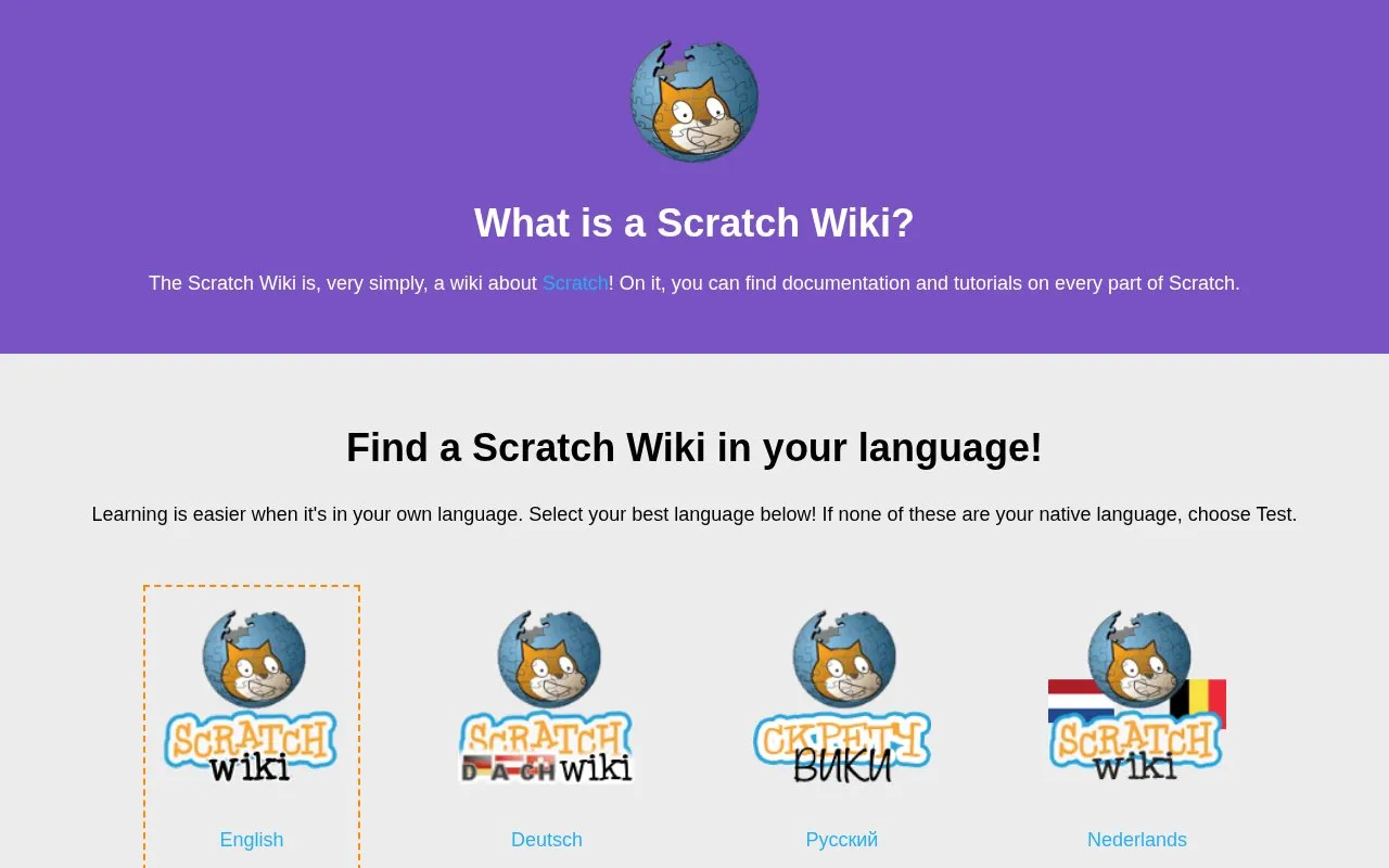 Wiki / Guides homepage screenshot