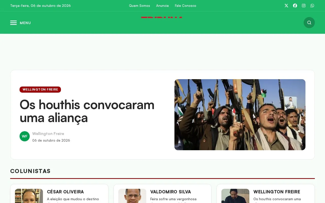 Tribuna Feirense homepage screenshot