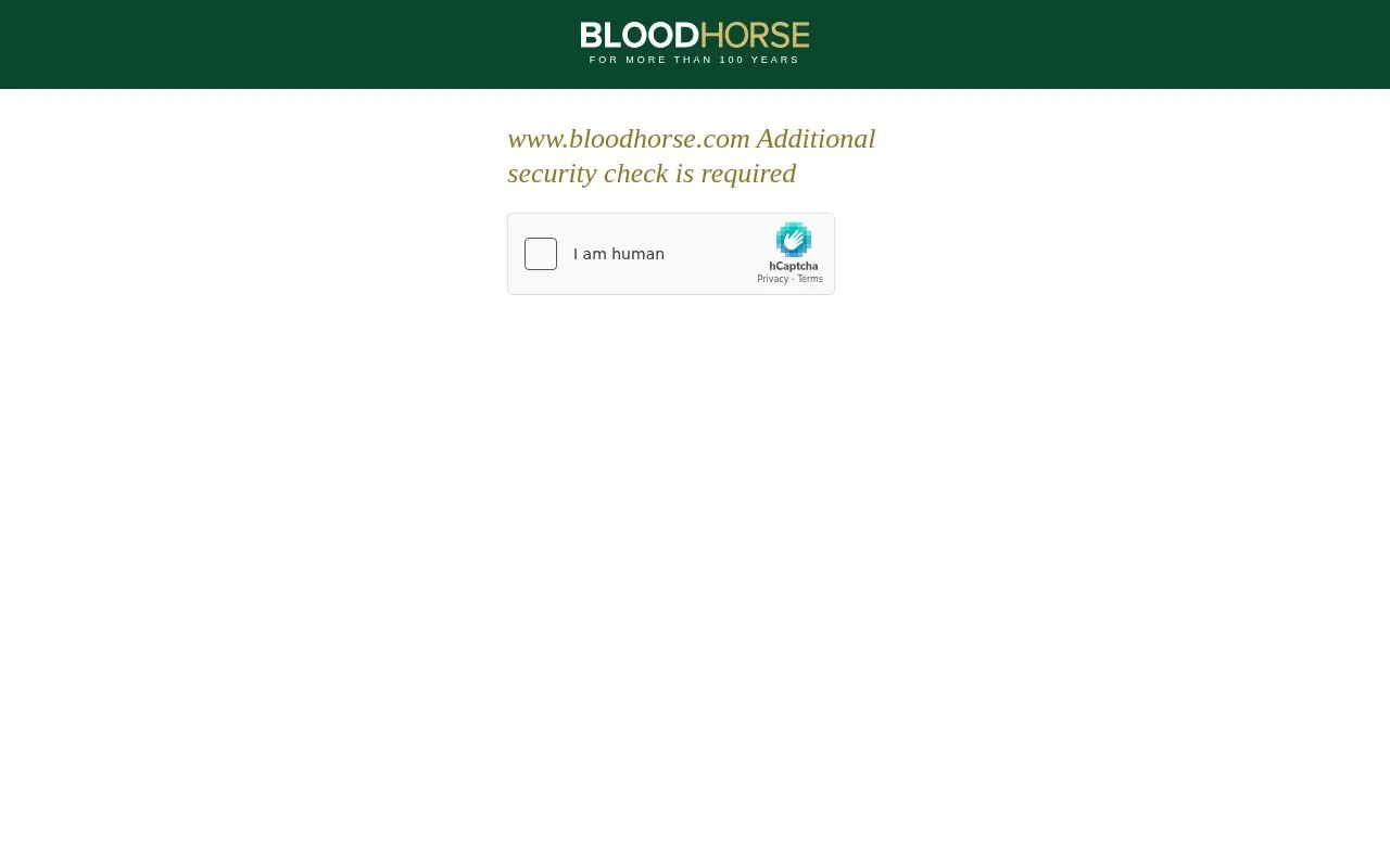 The Blood-Horse homepage screenshot