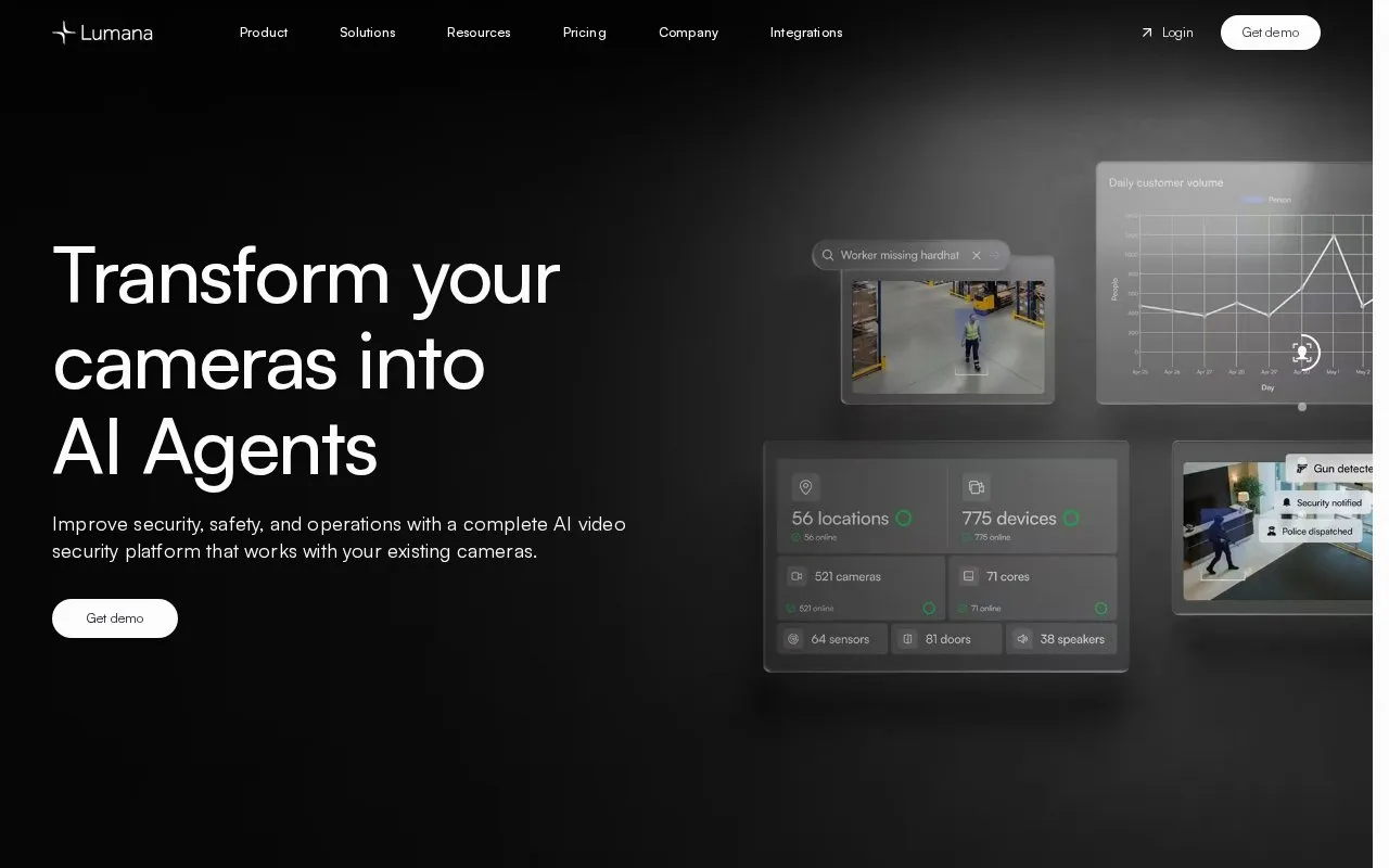 Lumana homepage screenshot