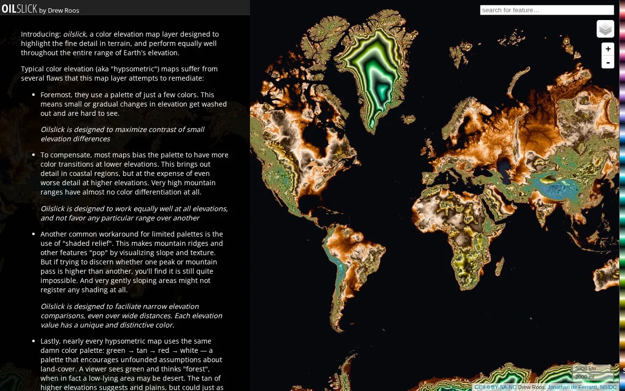 Oilslick homepage screenshot