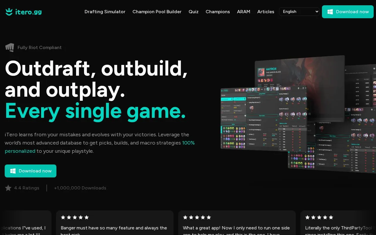 iTero homepage screenshot