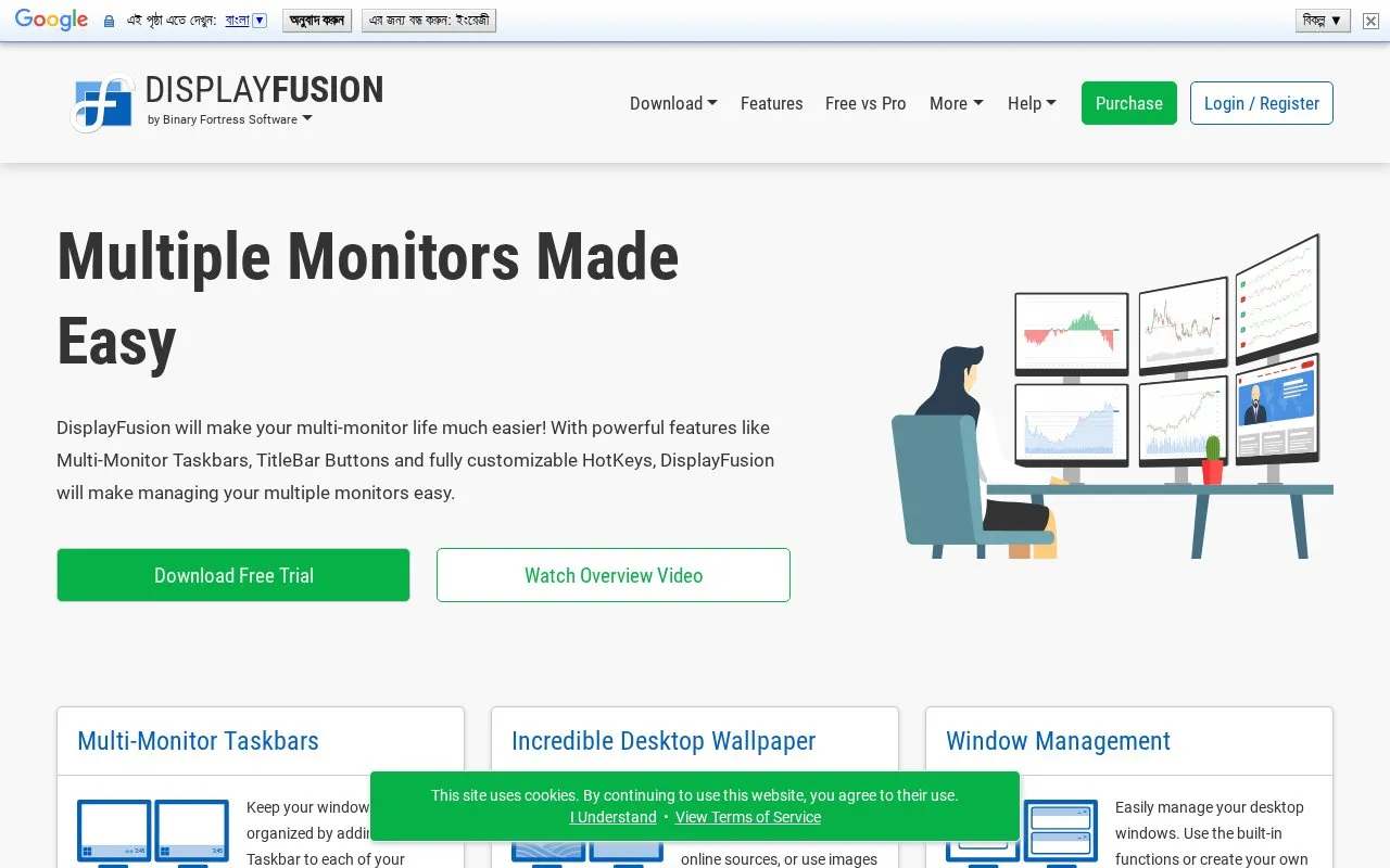 DisplayFusion homepage screenshot