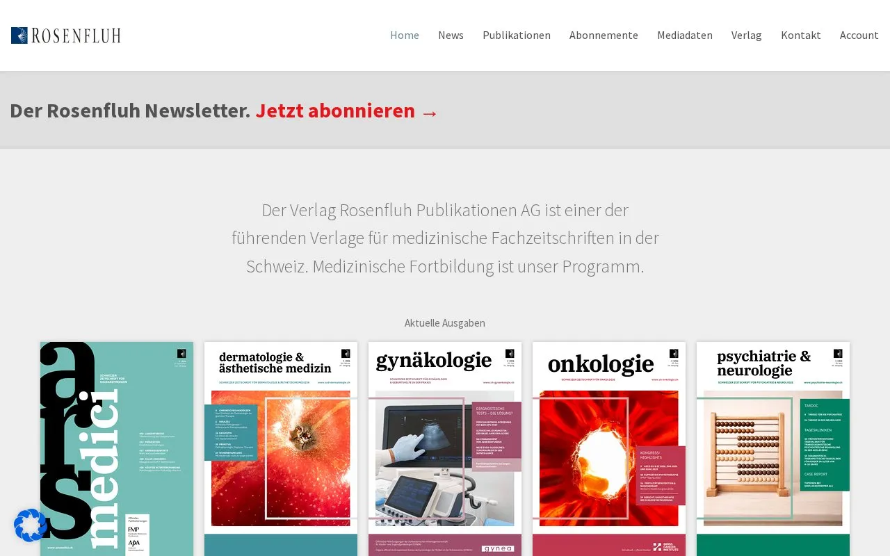 Rosenfluh homepage screenshot
