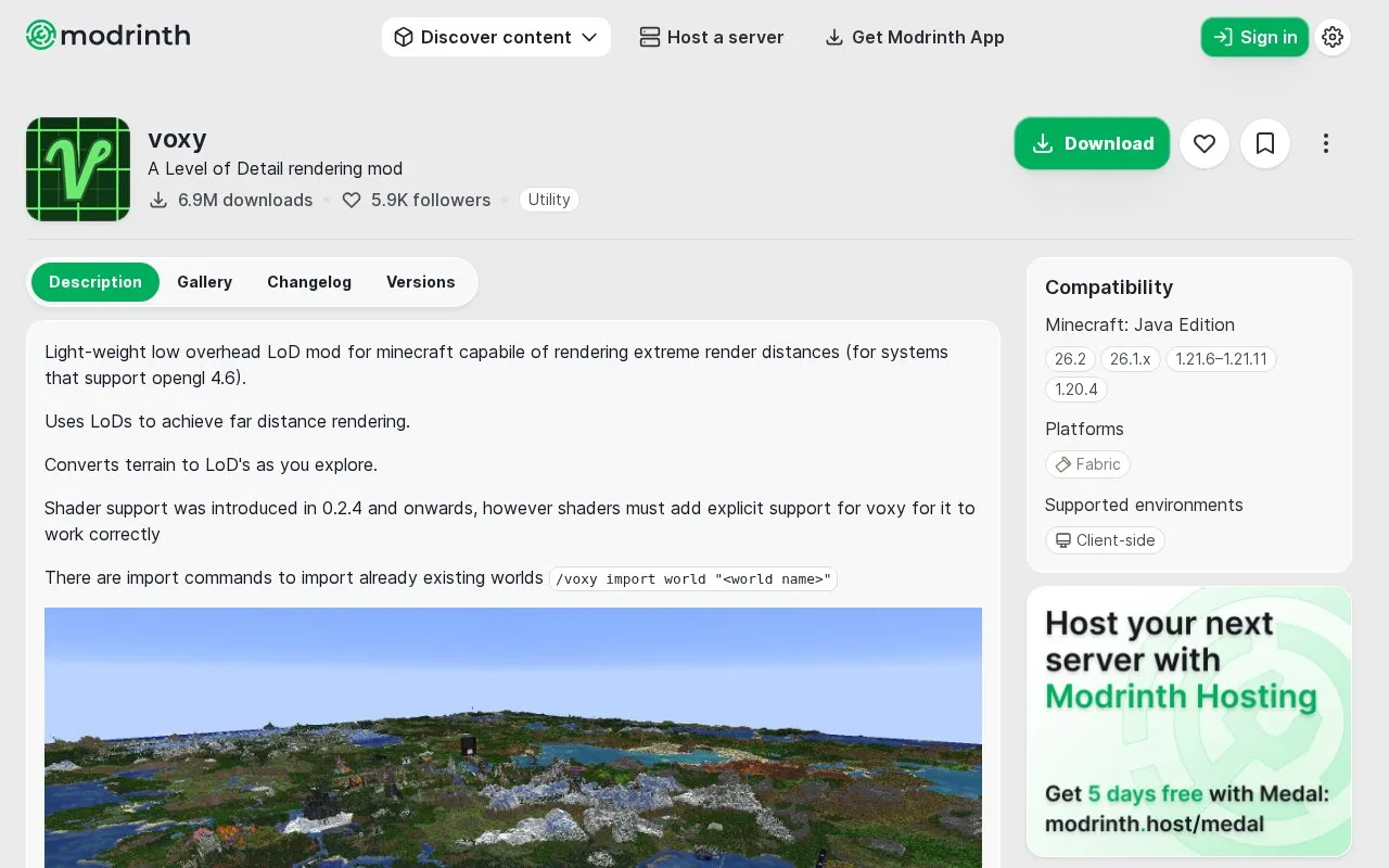 Voxy homepage screenshot