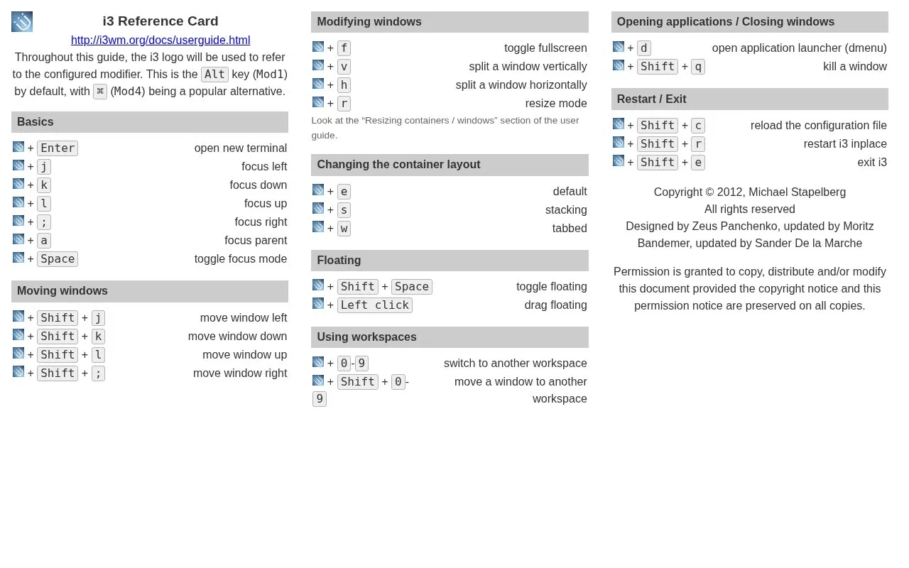Reference Card homepage screenshot