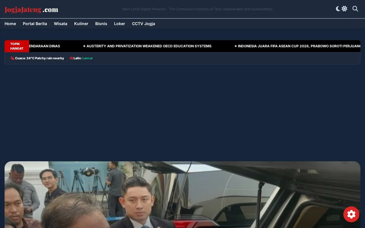 JogjaJateng homepage screenshot