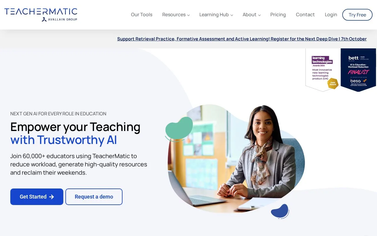 TeacherMatic homepage screenshot