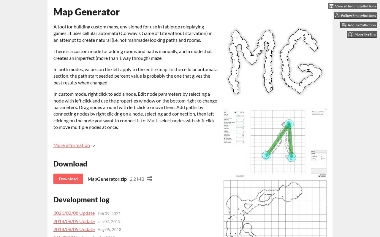 Map Generator homepage screenshot