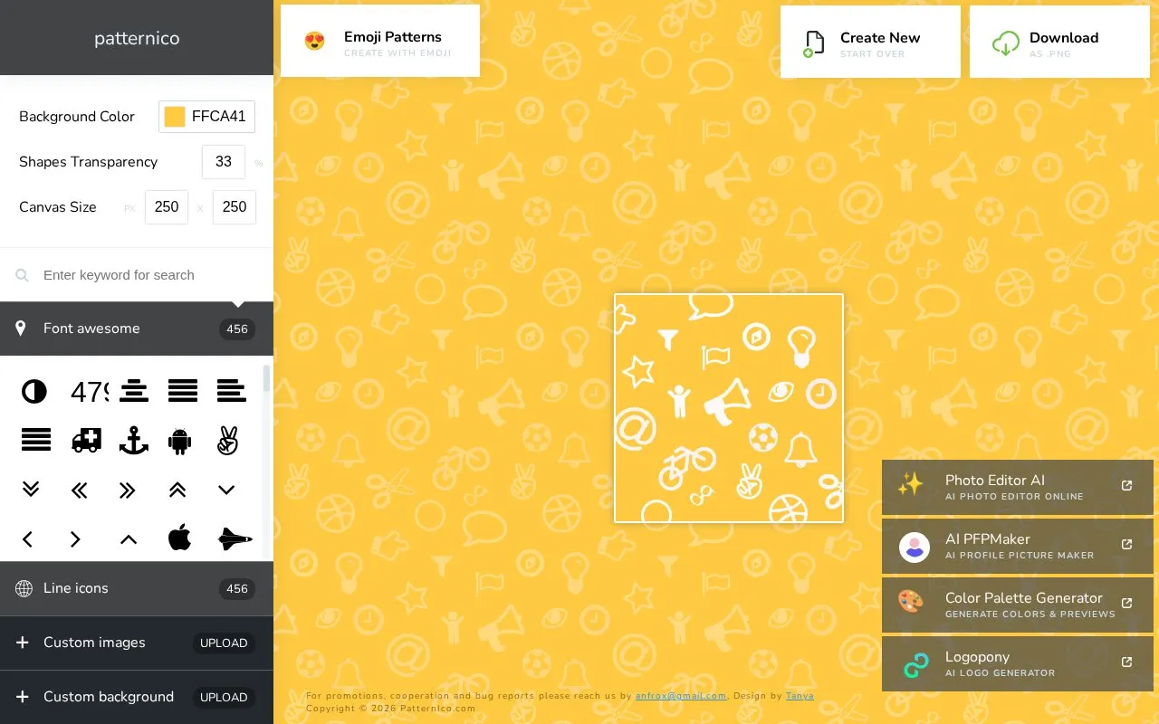 patternico homepage screenshot