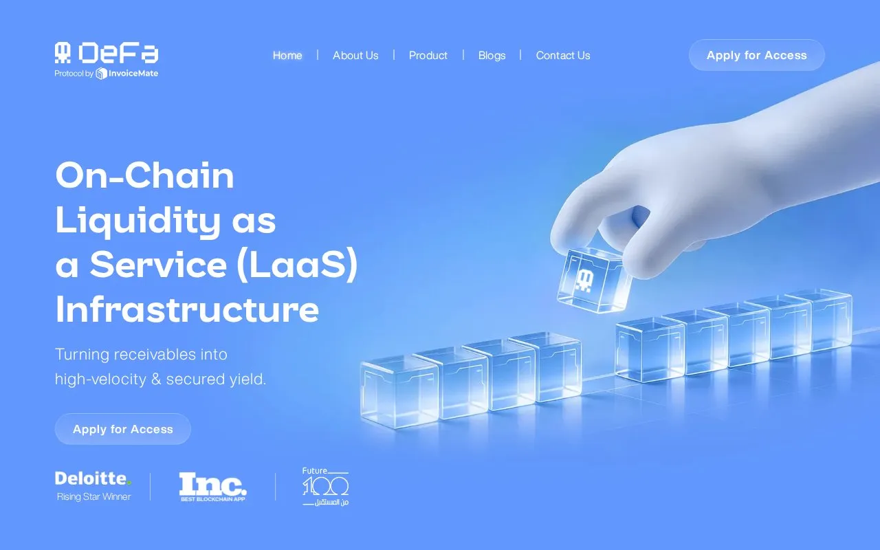 Defa By InvoiceMate homepage screenshot