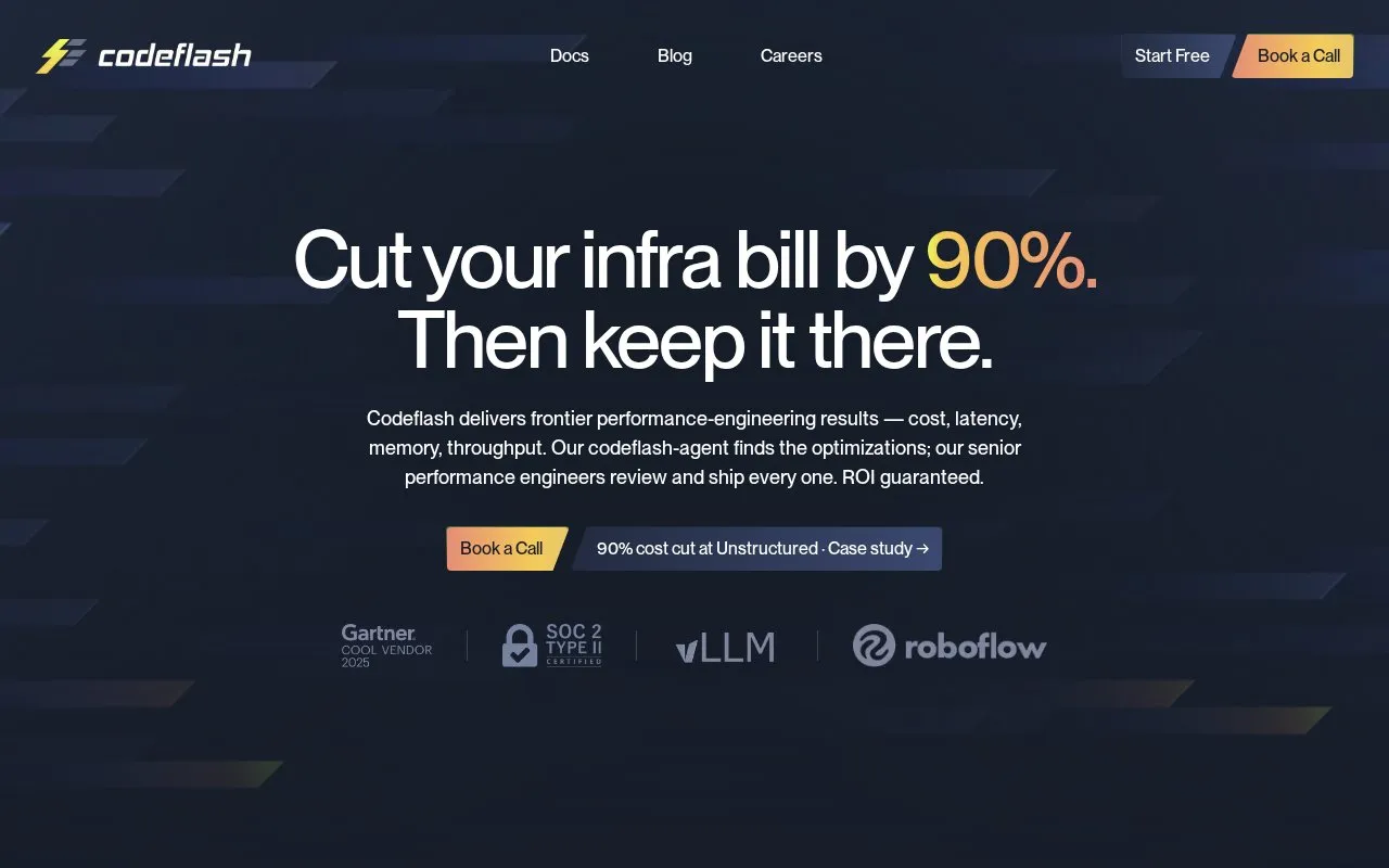 Codeflash homepage screenshot