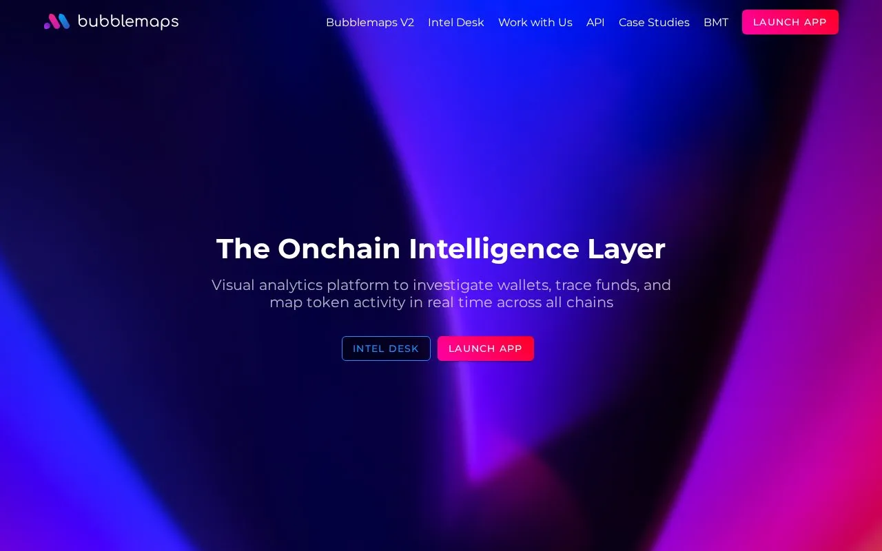 Bubblemaps homepage screenshot