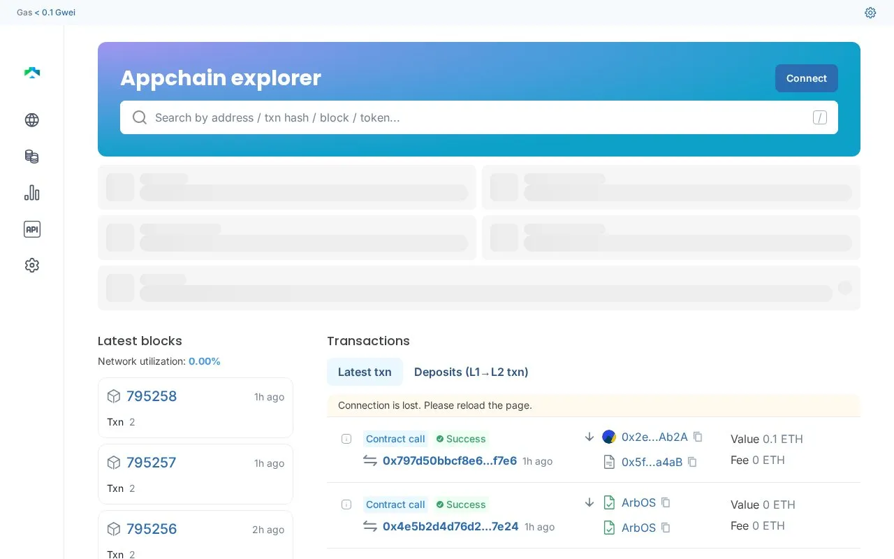 AppChain — AppChain Explorer homepage screenshot