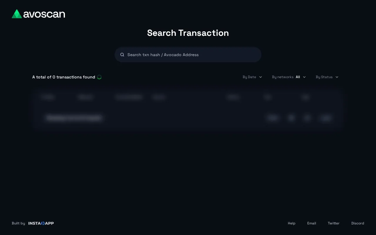 Avocado — avoscan homepage screenshot
