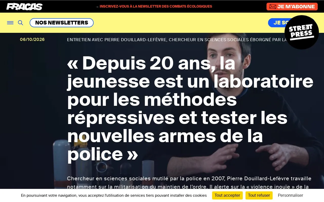 StreetPress homepage screenshot