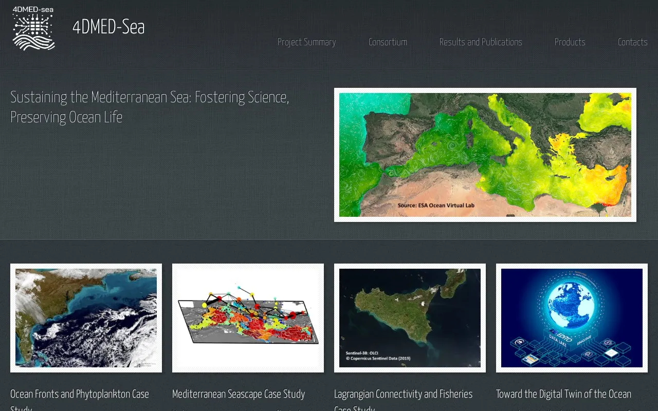 4DMED-Sea homepage screenshot