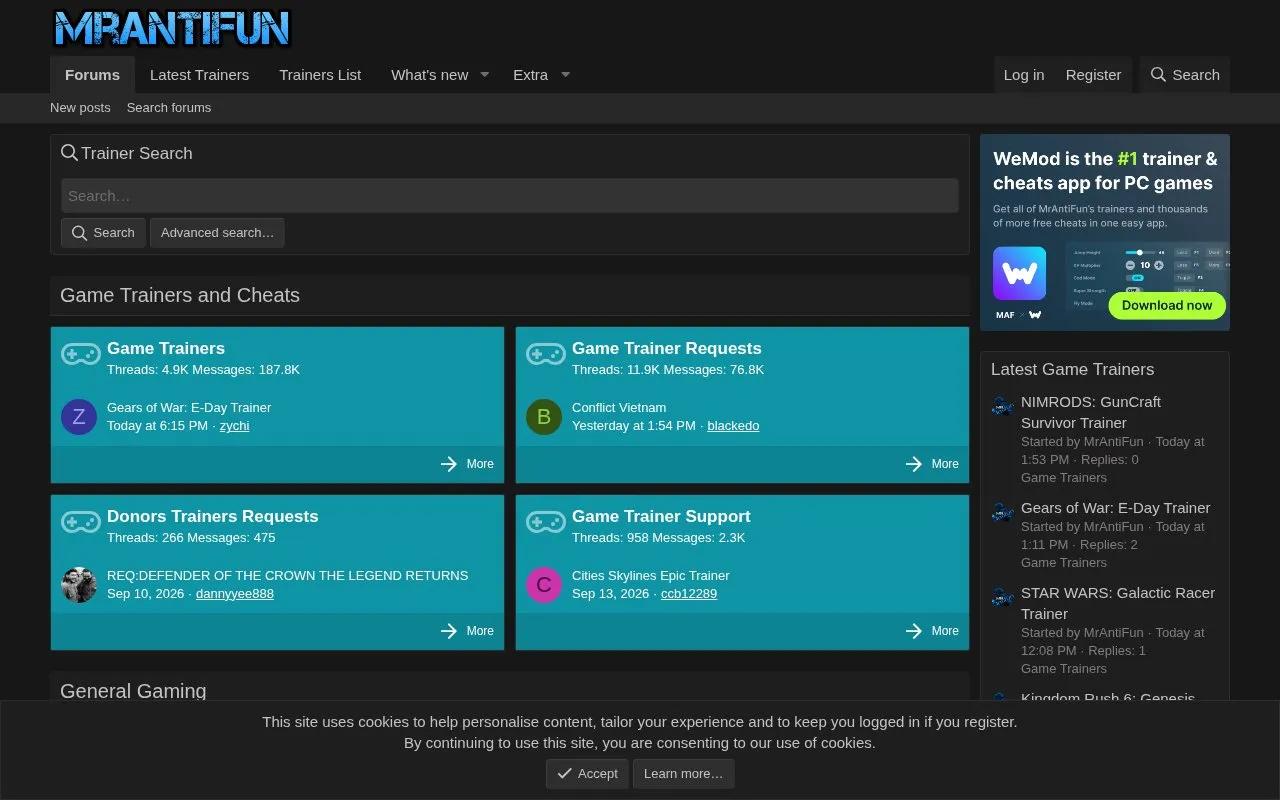 MrAntiFun homepage screenshot