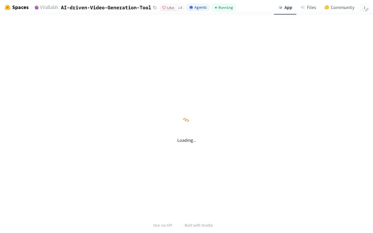 AI Driven Video Generation Tool homepage screenshot