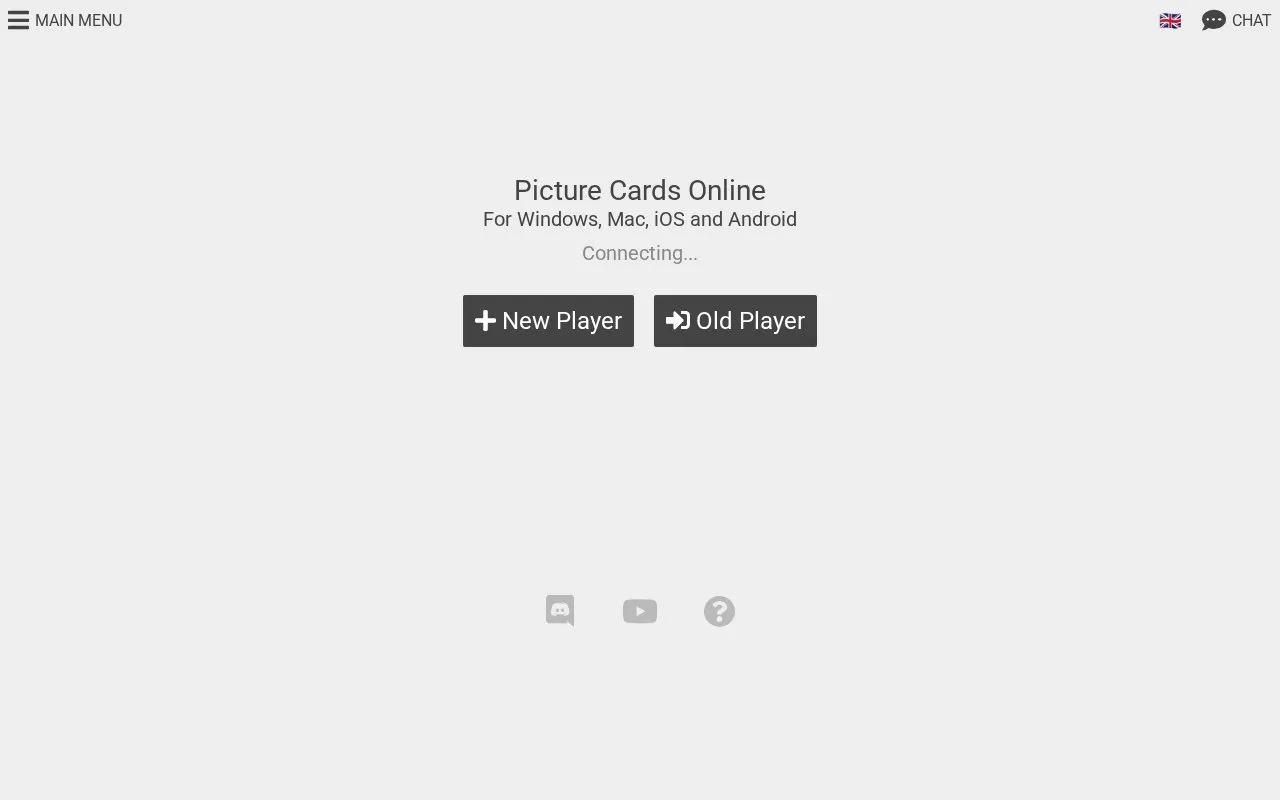 Picture Cards homepage screenshot