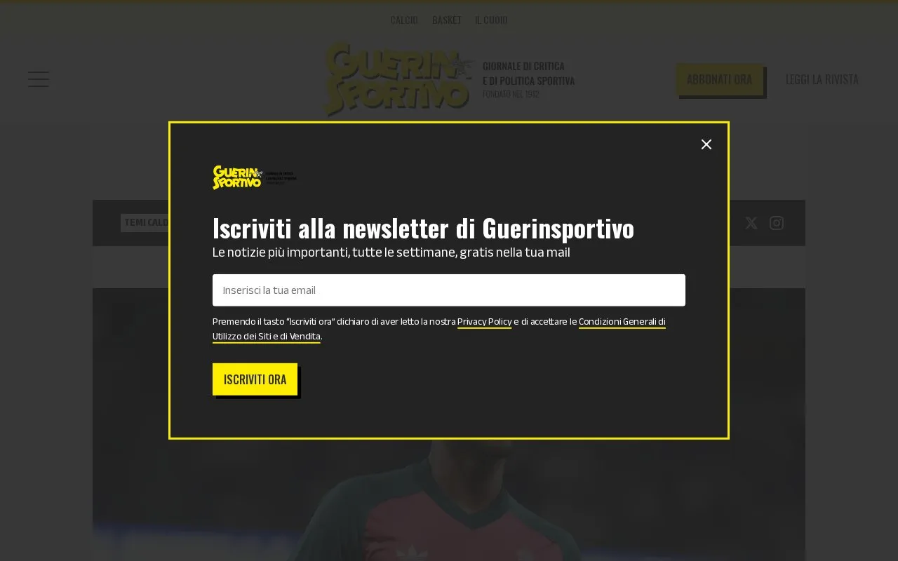 Guerin Sportivo homepage screenshot