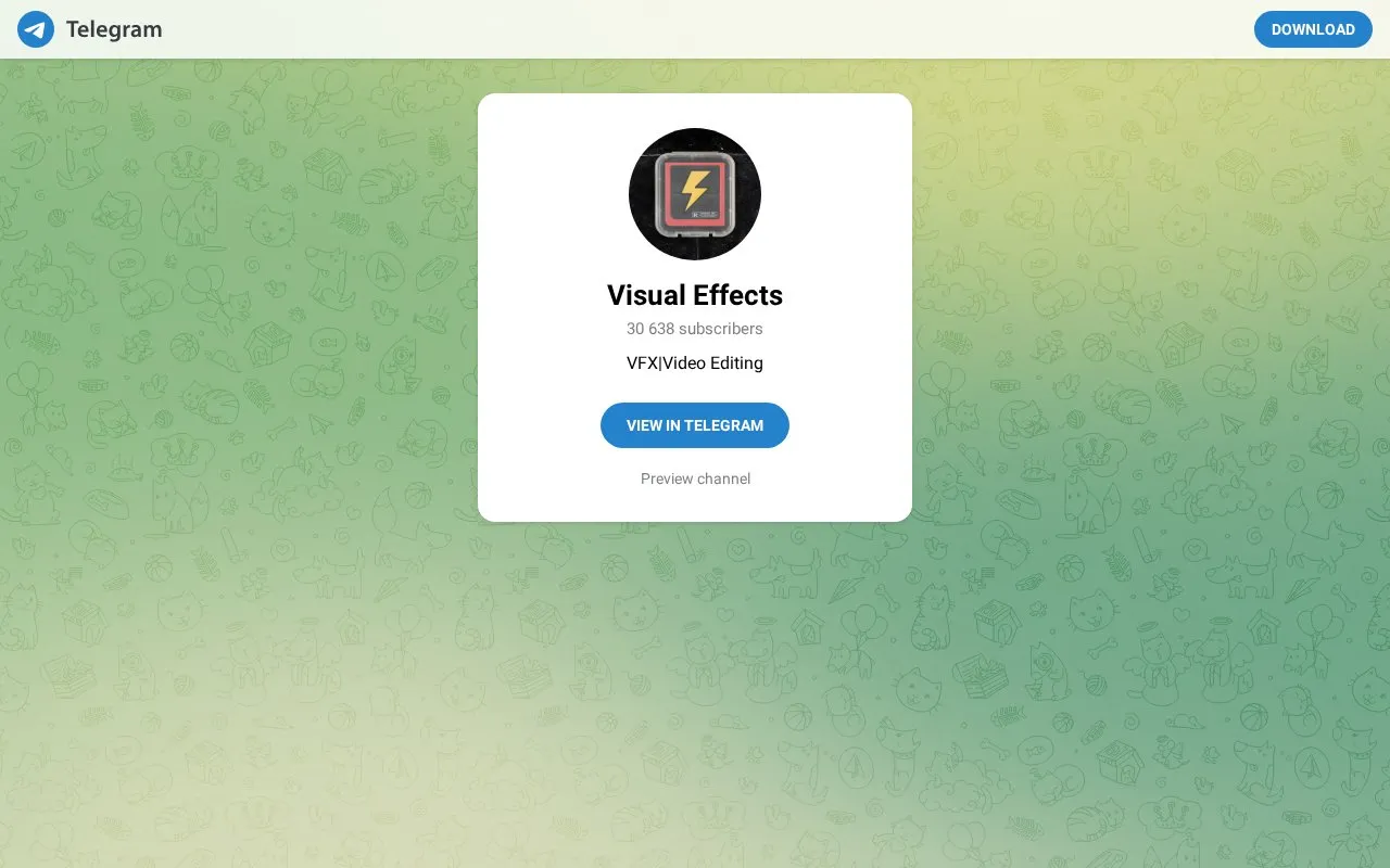Visual Effects Pack homepage screenshot