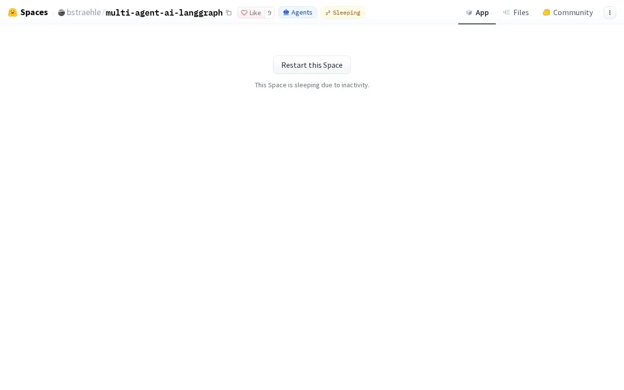 Multi-Agent AI - Deep Research homepage screenshot